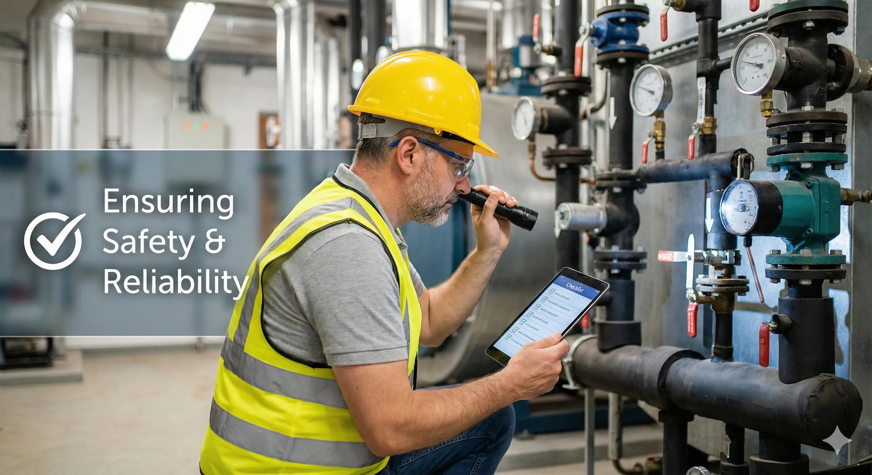 Insparisk inspector performing a building systems inspection