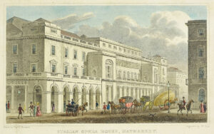 Italian Opera House, Haymarket by Thomas Hosmer Shepherd